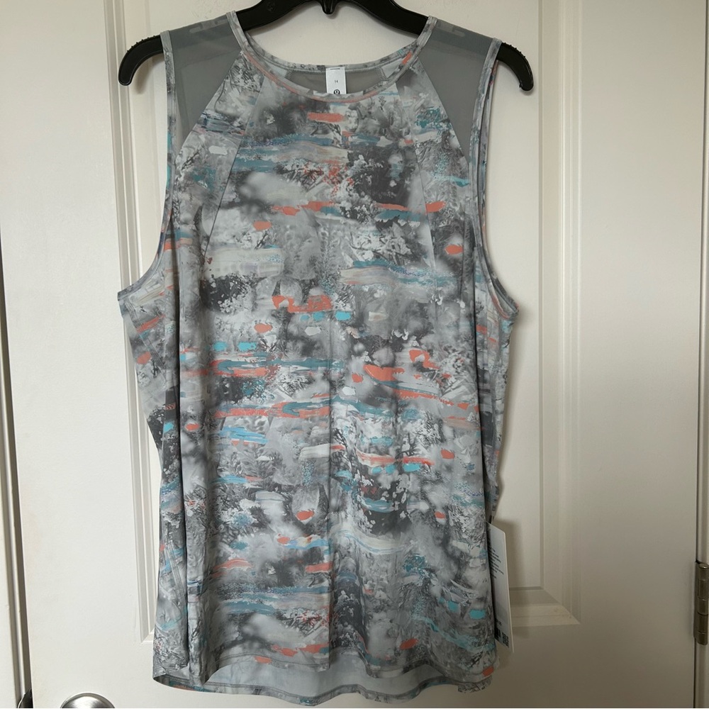 Lululemon Sculpt Tank Size 14 Gray Multi Color NWT